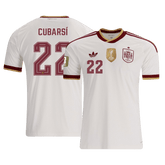Męska wyjazdowa koszulka Hiszpanii Mundial 2026 – CUBARSÍ #22 (wersja zawodnicza)