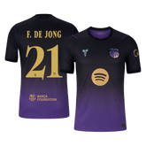 Męska wyjazdowa koszulka FC Barcelony 2026/27 – F. DE JONG #21 (wersja zawodnicza, UCL)
