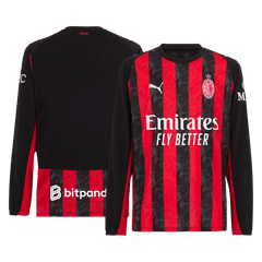 Męska Koszulka Domowa AC Milan 2025/26 z Długim Rękawem