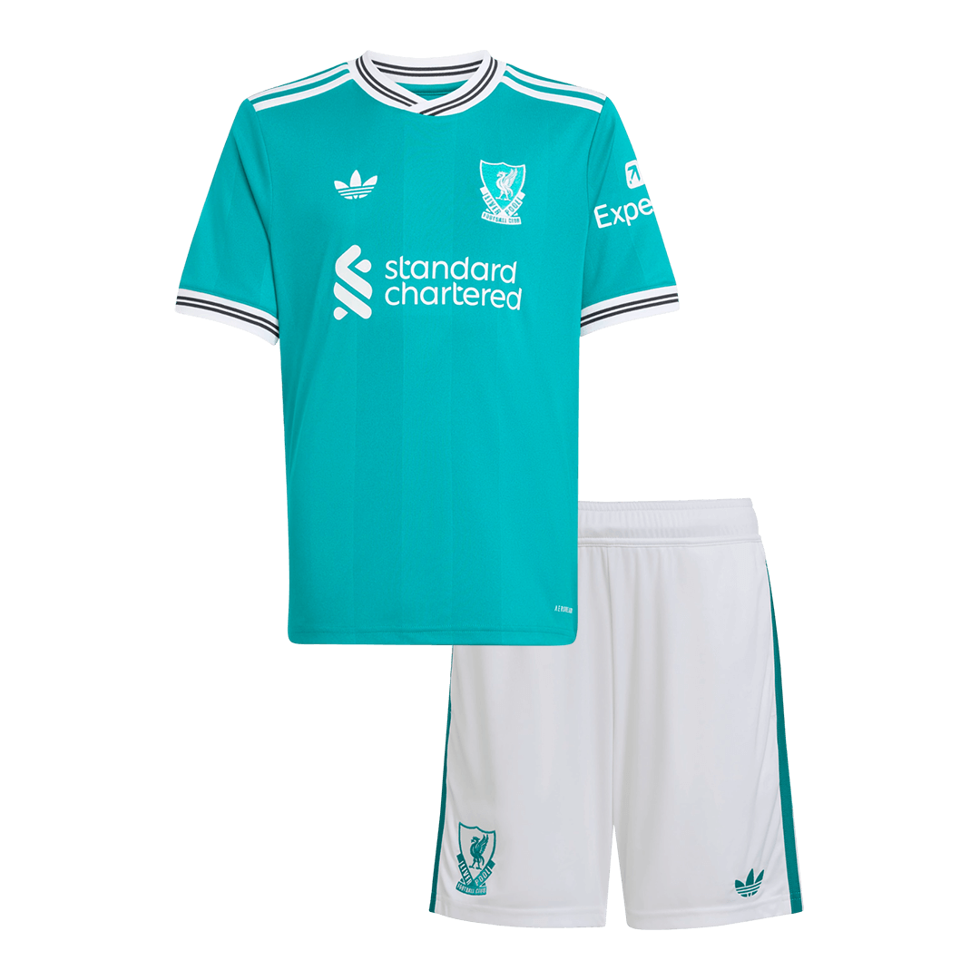 Dziecięcy Zestaw Trzecia Wyjazdowa Liverpool (Koszulka+Spodenki) 2025/26