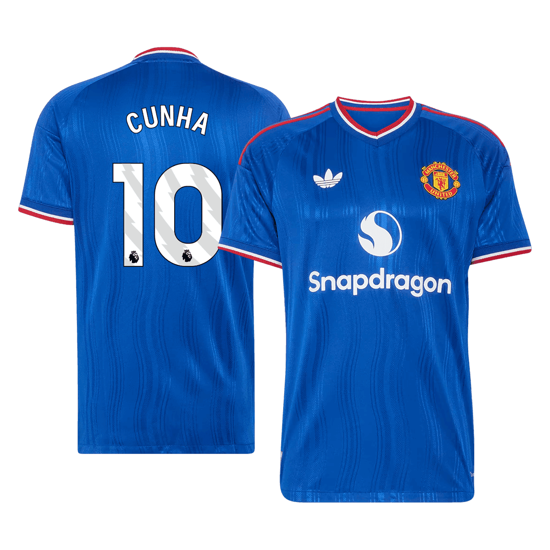 Męska wyjazdowa koszulka Manchesteru United 2026/27 – CUNHA #10 (wersja zawodnicza)