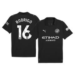 Męska Koszulka Wyjazdowa Manchester City RODRIGO #16 2025/26 - Topowe Koszulki Pilkarskie Sklep Internetowy