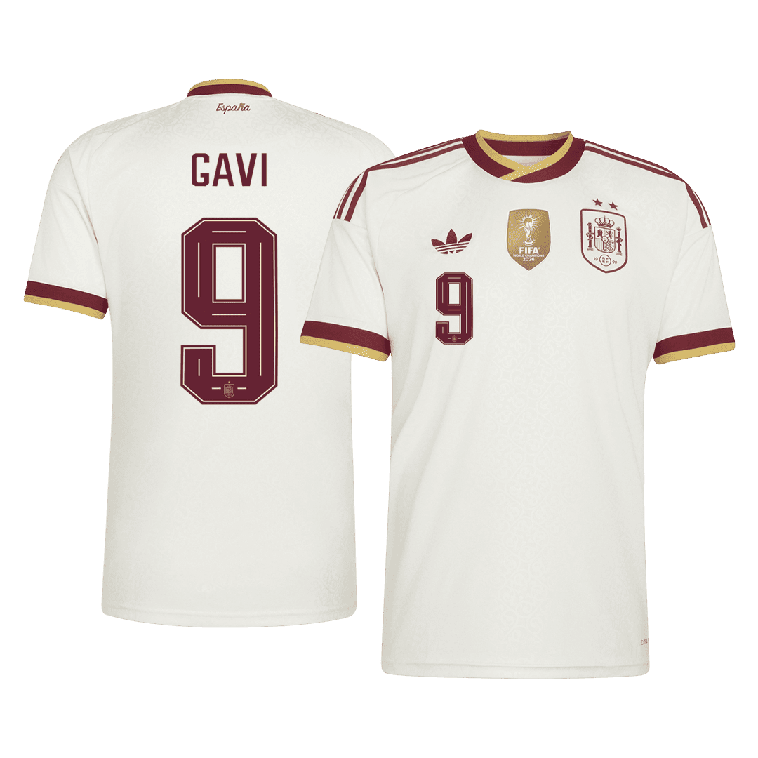Męska koszulka Hiszpanii Champion Edition wyjazdowa GAVI #9 - Mundial 2026