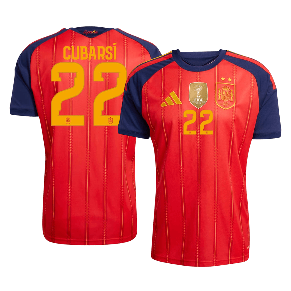 Męska koszulka Hiszpanii Champion Edition domowa CUBARSÍ #22 - Mundial 2026