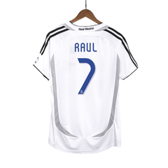 Męska Koszulka Retro Domowa Real Madrid RAUL #7 2006/07 - Topowe Koszulki Pilkarskie Sklep Internetowy
