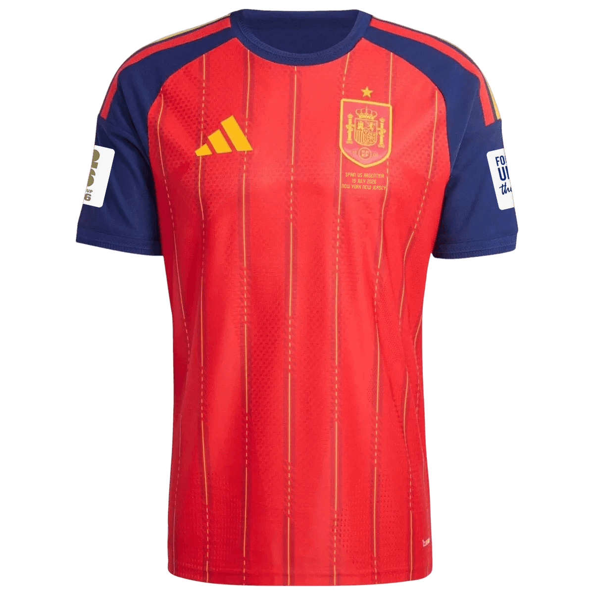 Męska koszulka Hiszpanii domowa - Mundial 2026 [PREMIUM] Final Match Edition (With Patches)