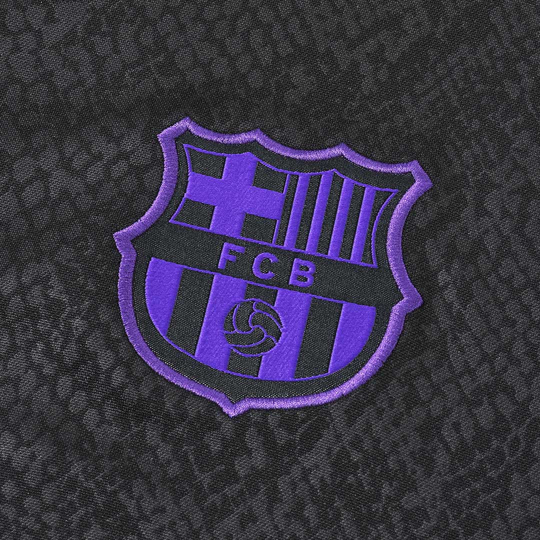 Męski Zestaw Treningowy Barcelona (Kurtka+Spodnie) 2025/26 – Czarny (zamek 1/2)
