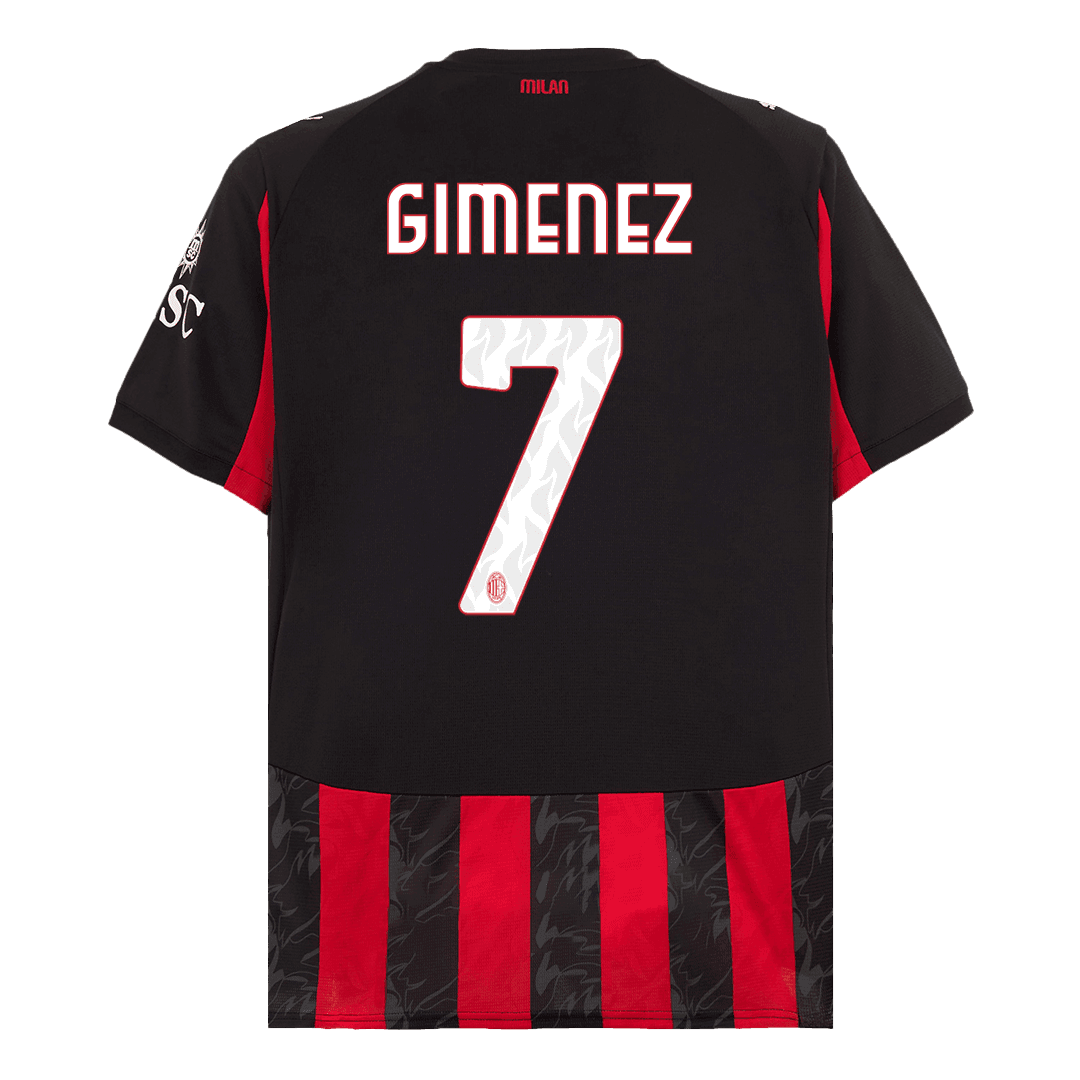Męska Koszulka Domowa AC Milan GIMENEZ #7 2025/26 - Topowe Koszulki Pilkarskie Sklep Internetowy