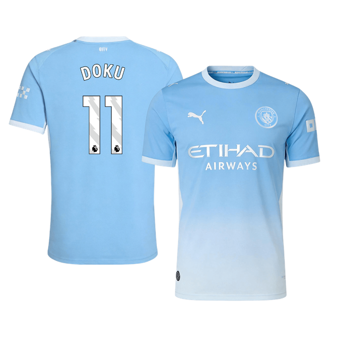 Męska koszulka Manchesteru City domowa DOKU #11 wersja zawodnicza 2026/27