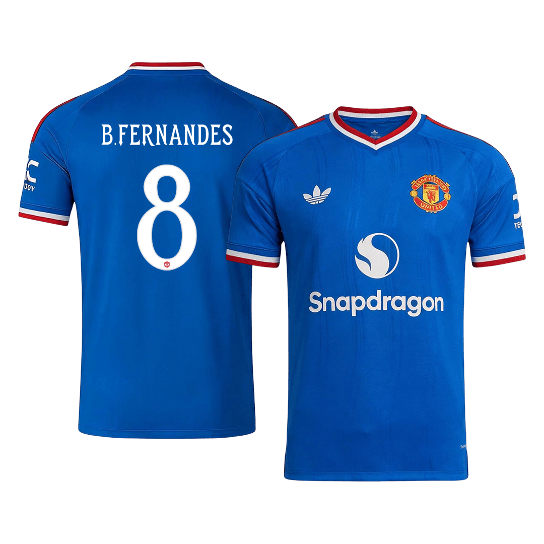 Męska wyjazdowa koszulka Manchesteru United 2026/27 – B. FERNANDES #8 (UCL)