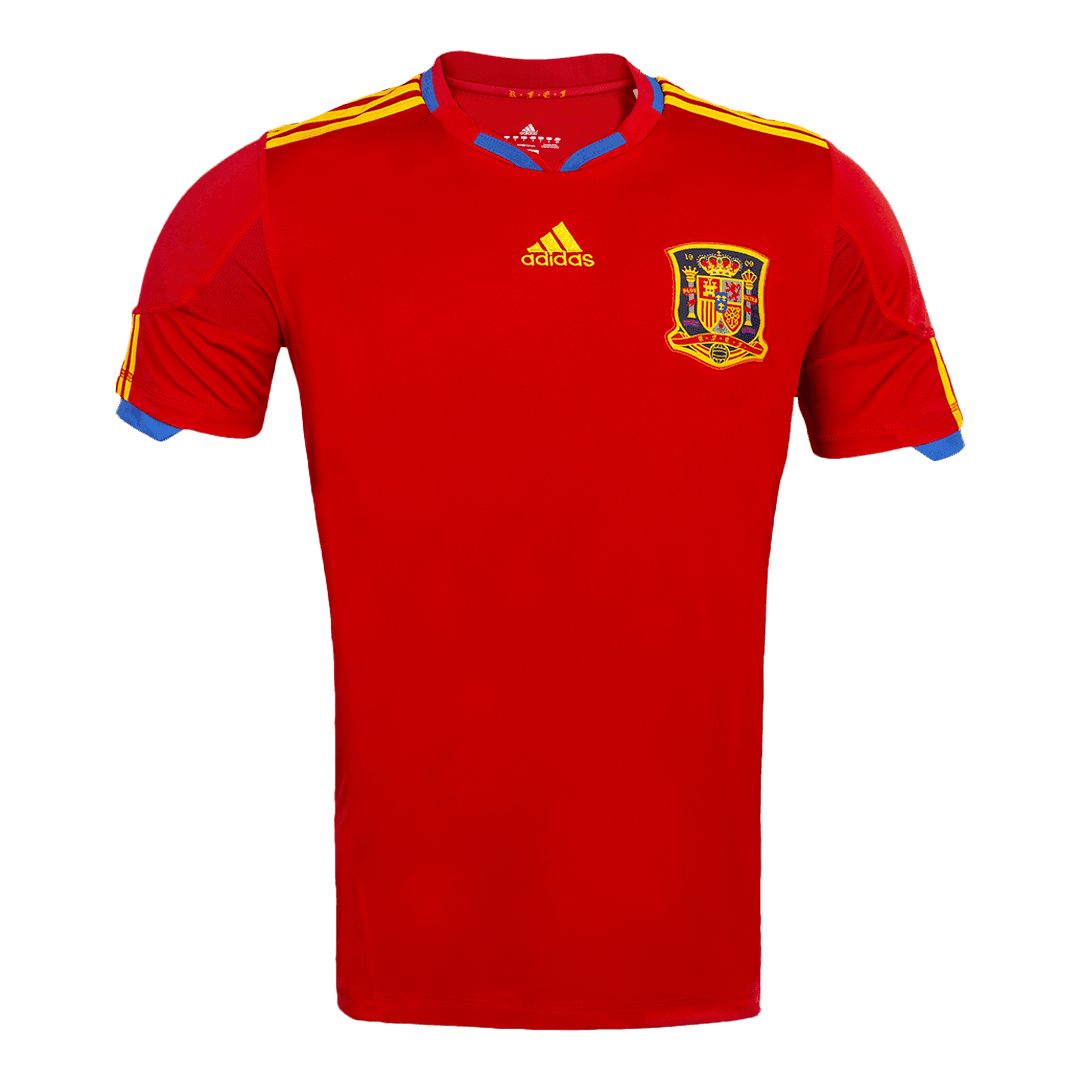 Męska Koszulka Retro Domowa Spain World Cup 2010 - Topowe Koszulki Pilkarskie Sklep Internetowy