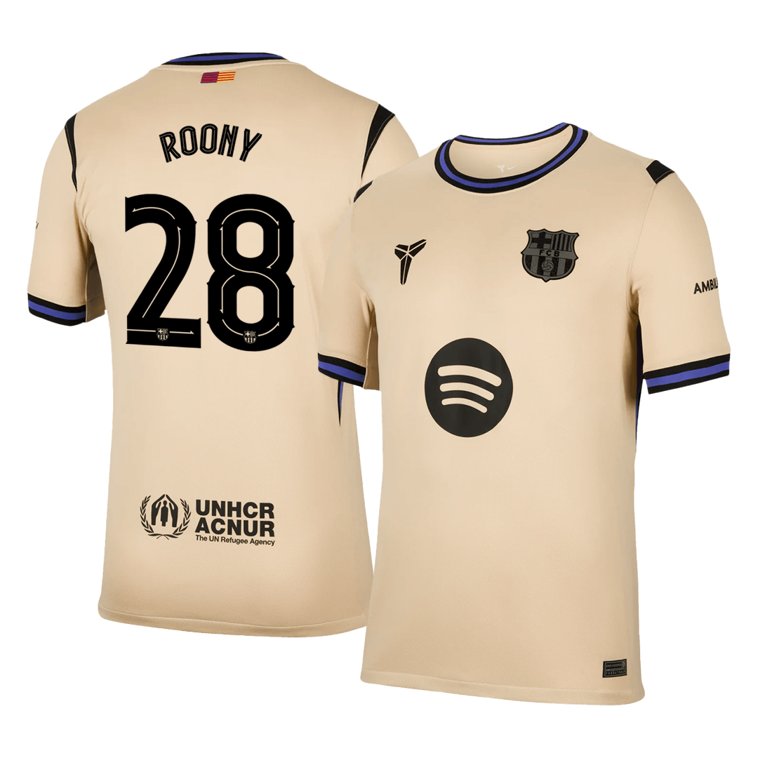 Męska Koszulka Wyjazdowa Barcelona ROONY #28 2025/26 - UCL