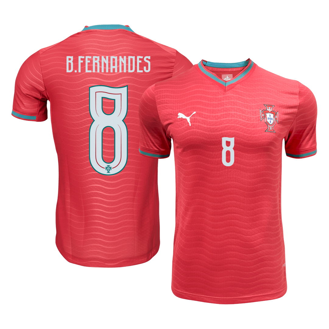 Męska koszulka Portugalii domowa B.FERNANDES #8 wersja zawodnicza – Mundial 2026