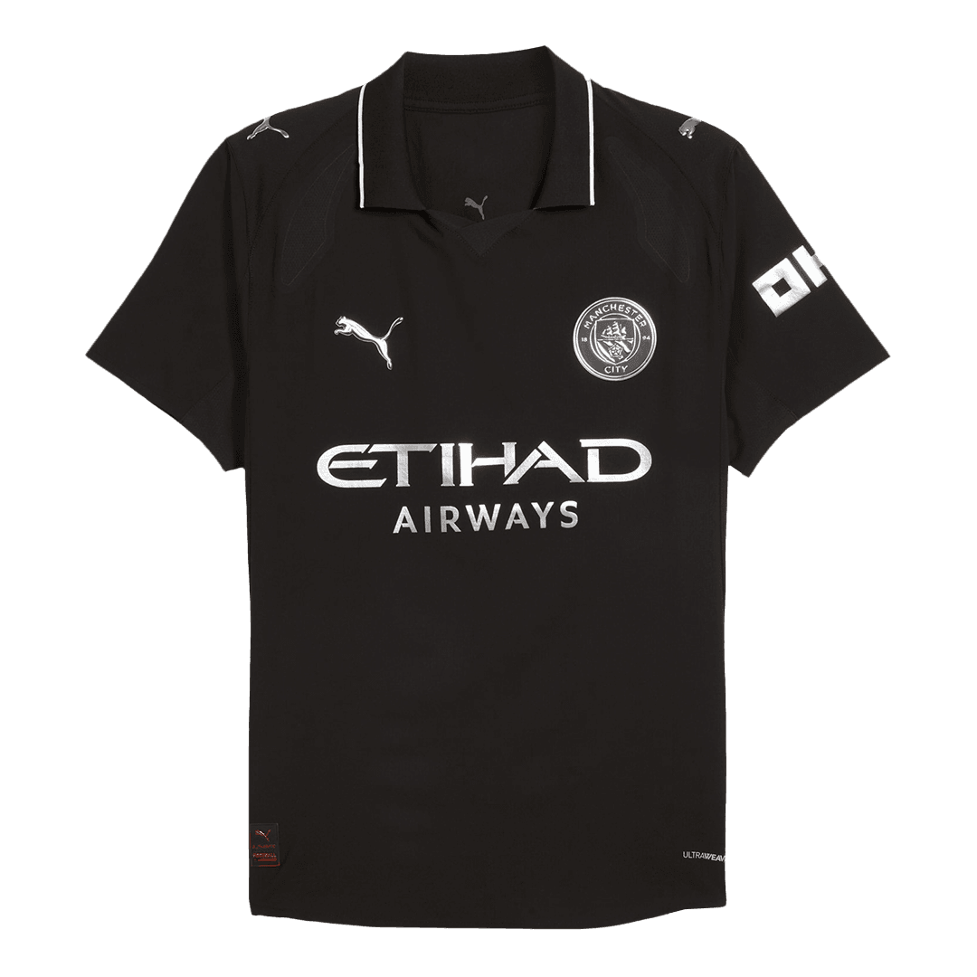 Męska Koszulka Wyjazdowa Manchester City RODRIGO #16 Wersja Piłkarska 2025/26 - Slim Fit - Topowe Koszulki Pilkarskie Sklep Internetowy