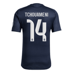 Męska Koszulka Wyjazdowa Real Madrid TCHOUAMENI #14 Wersja Piłkarska 2025/26 - Slim Fit - Topowe Koszulki Pilkarskie Sklep Internetowy