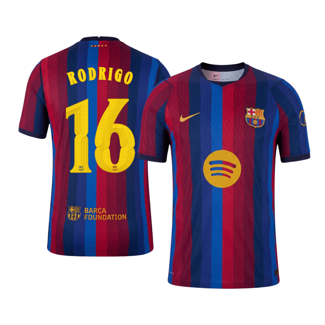 Męska domowa koszulka FC Barcelony 2026/27 – RODRIGO #16 (wersja zawodnicza, UCL)