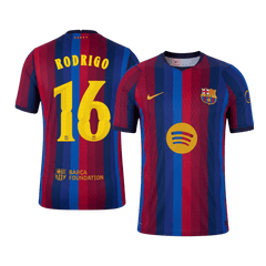 Męska domowa koszulka FC Barcelony 2026/27 – RODRIGO #16 (wersja zawodnicza, UCL)