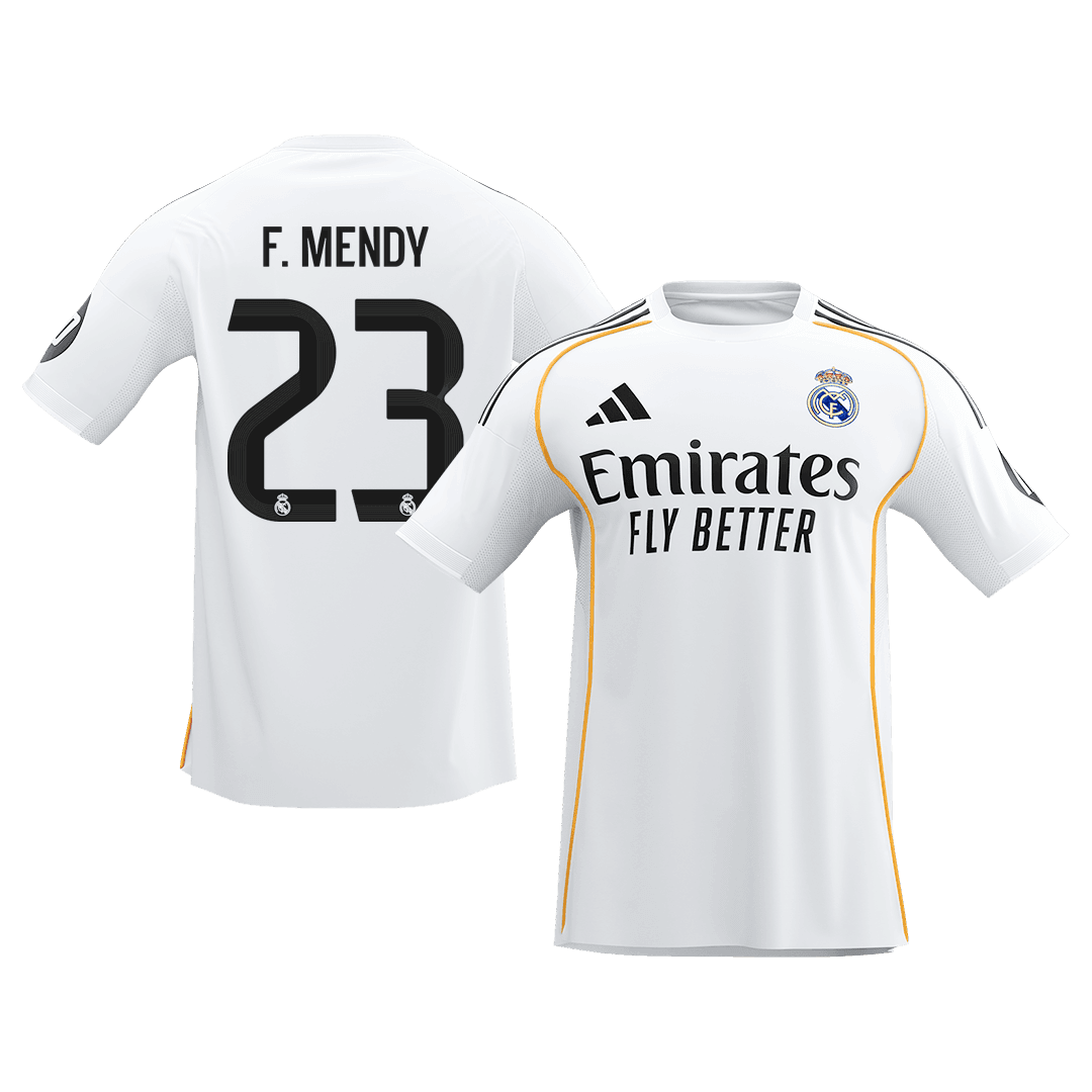Męska Koszulka Domowa Real Madrid F.MENDY #23 2025/26 [PREMIUM] - Topowe Koszulki Pilkarskie Sklep Internetowy