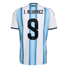 Męska koszulka Argentyny domowa J. ALVAREZ – Mundial 2026 [PREMIUM]