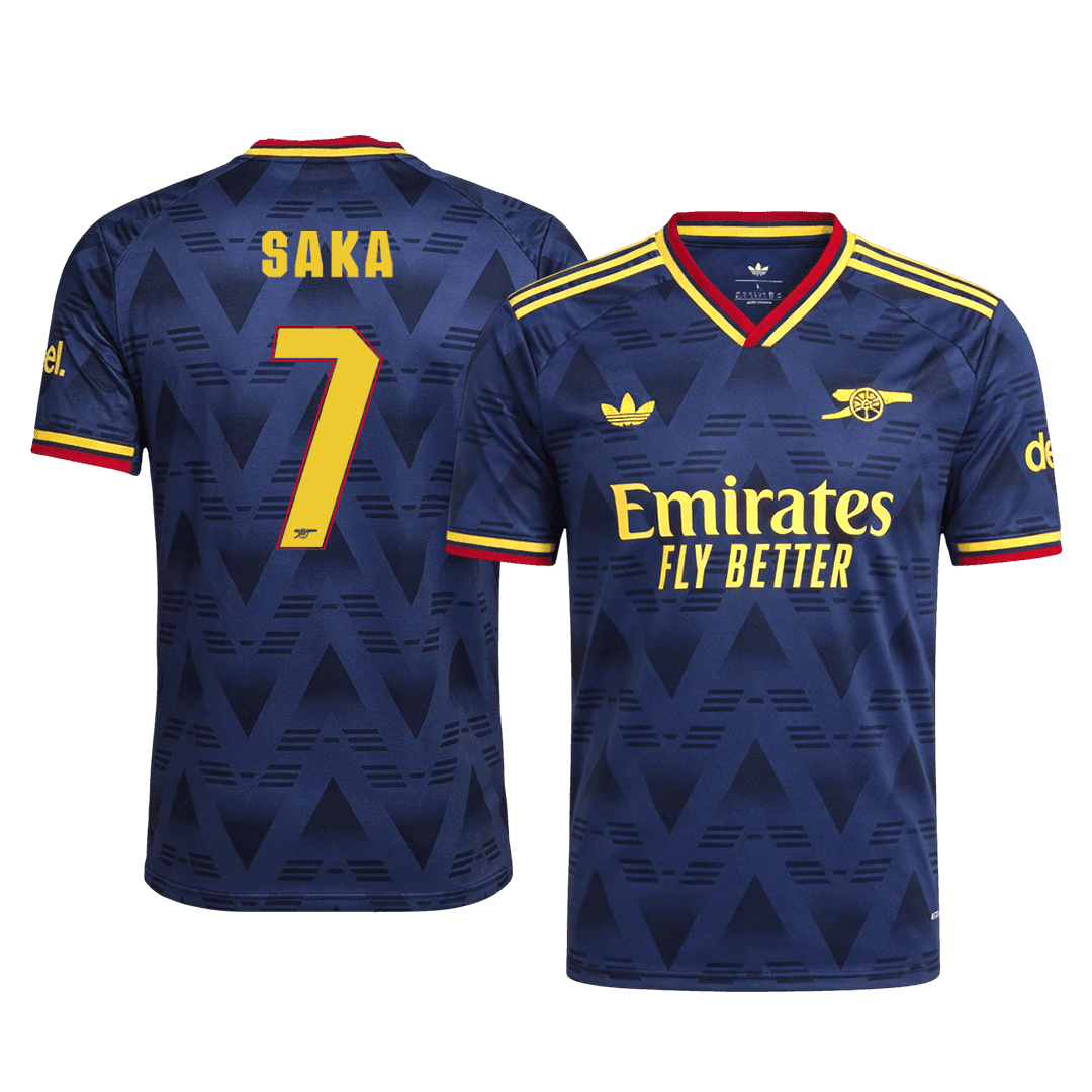 Męska wyjazdowa koszulka Arsenalu 2026/27 – SAKA #7 (wersja zawodnicza, UCL)