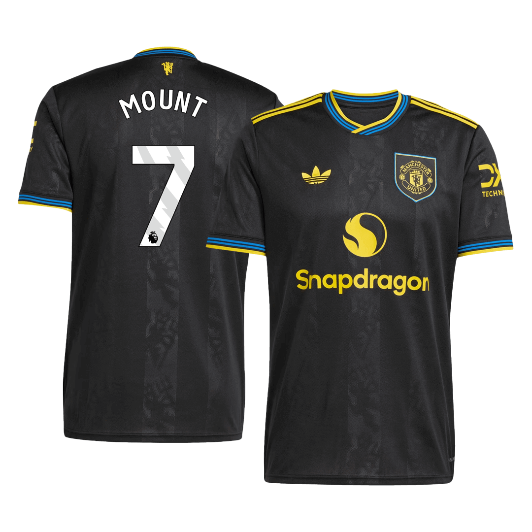 Męska Koszulka Trzecia Wyjazdowa Manchester United MOUNT #7 2025/26