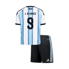 Dziecięcy domowy zestaw Argentyny Mundial 2026 – J. ALVAREZ #9