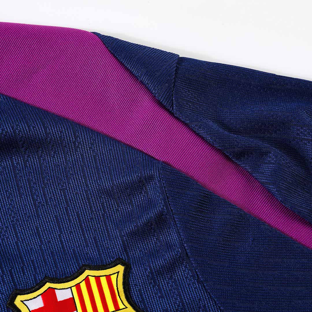 Juniorski Barcelona Bluza z zamkiem Komplet Dresowy 2025/26 Granatowy