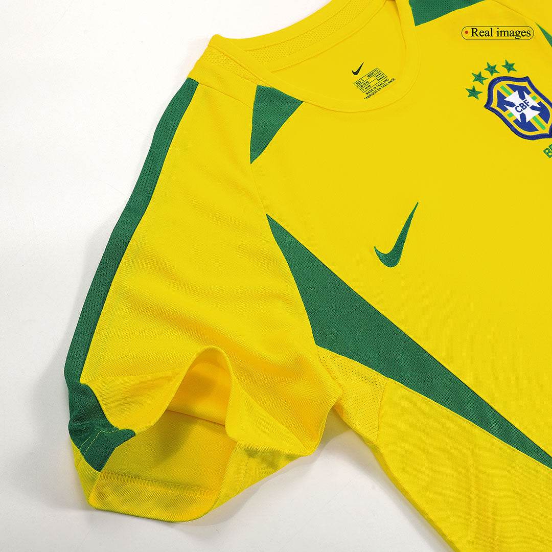 Męska Koszulka Retro Domowa Brazil 2002/03 - Topowe Koszulki Pilkarskie Sklep Internetowy