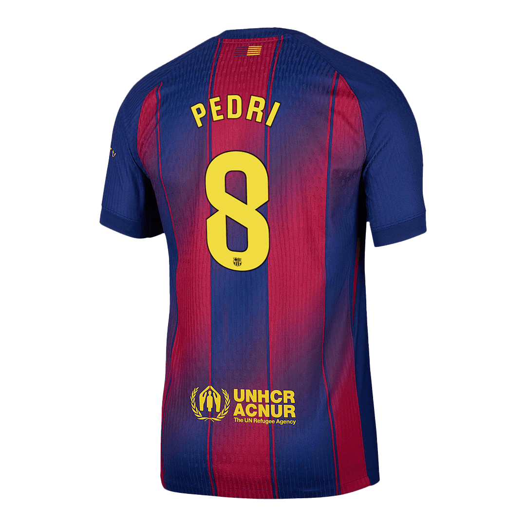 Męska Koszulka Domowa Barcelona PEDRI #8 Wersja Piłkarska 2025/26 - Slim Fit - Topowe Koszulki Pilkarskie Sklep Internetowy