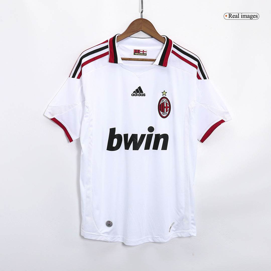 Męska AC Milan Wysokiej jakości wyjazdowa koszulka piłkarska Retro 2009/10 - Topowe Koszulki Pilkarskie Sklep Internetowy
