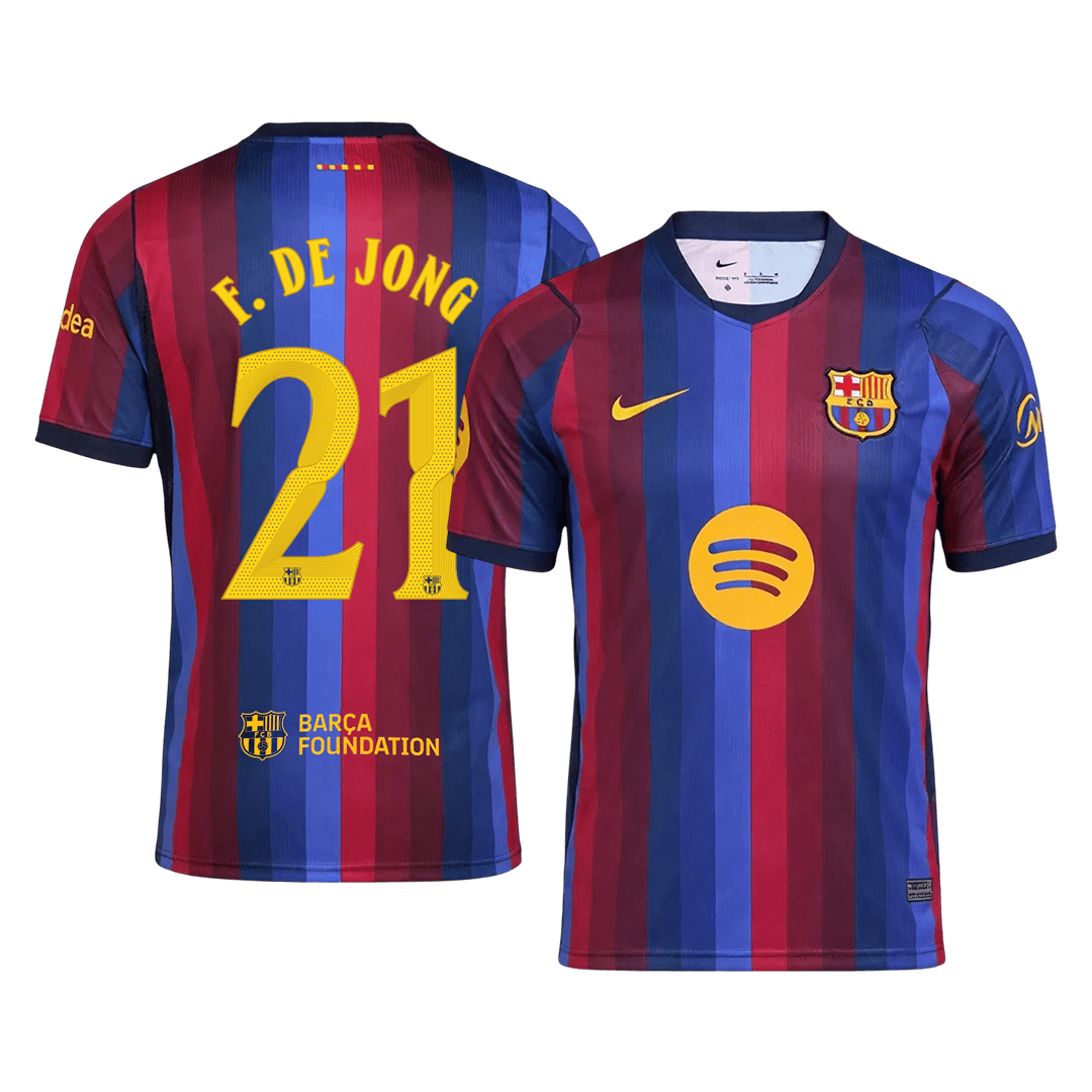 Męska domowa koszulka FC Barcelony 2026/27 – F. DE JONG #21 (UCL)