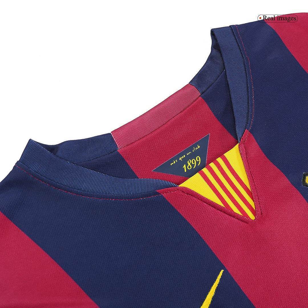 Męska Koszulka Retro NEYMAR JR #11 Barcelona Domowa 2014/15 - Topowe Koszulki Pilkarskie Sklep Internetowy