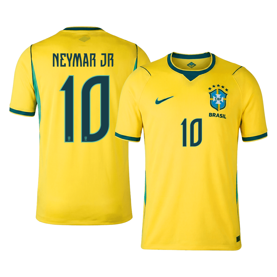 Męska koszulka Brazylii domowa NEYMAR JR #10 - Mundial 2026 [PREMIUM]