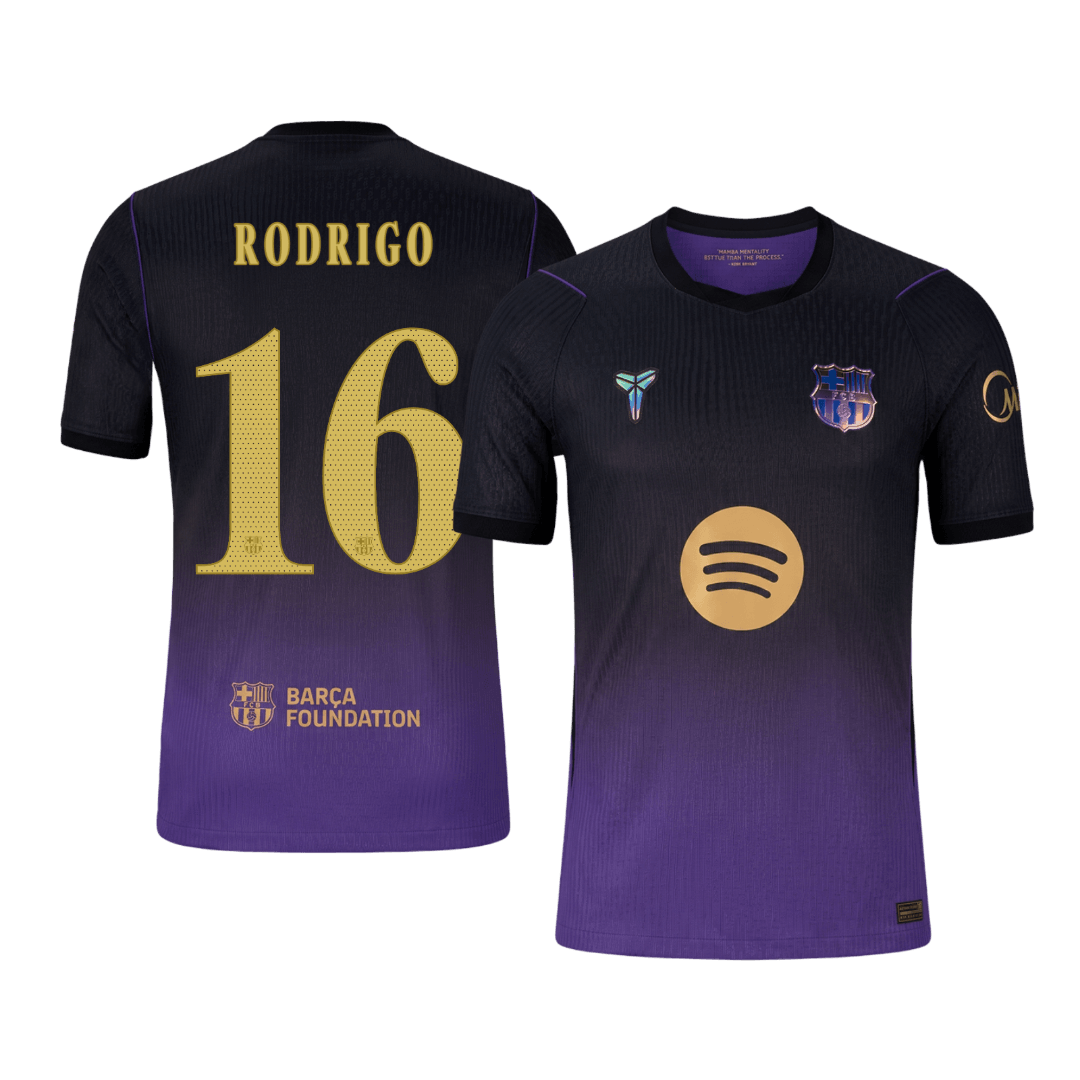 Męska wyjazdowa koszulka FC Barcelony 2026/27 – RODRIGO #16 (wersja zawodnicza, UCL)