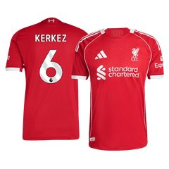 Męska Koszulka Domowa Liverpool KERKEZ #6 Wersja Piłkarska 2025/26 - Slim Fit - Topowe Koszulki Pilkarskie Sklep Internetowy
