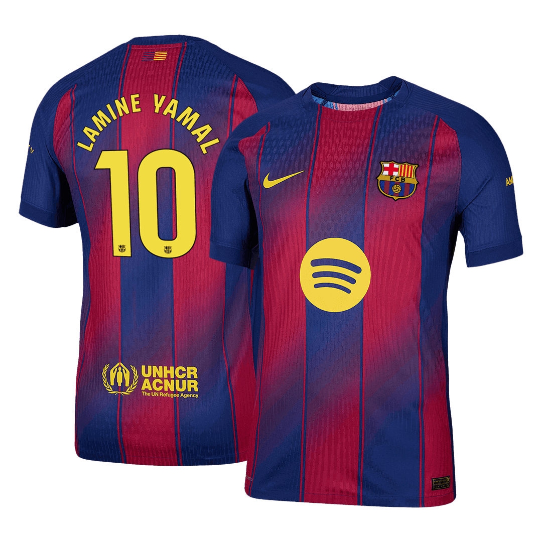 Męska Koszulka Domowa Barcelona LAMINE YAMAL #10 Wersja Piłkarska 2025/26 - Slim Fit - Topowe Koszulki Pilkarskie Sklep Internetowy