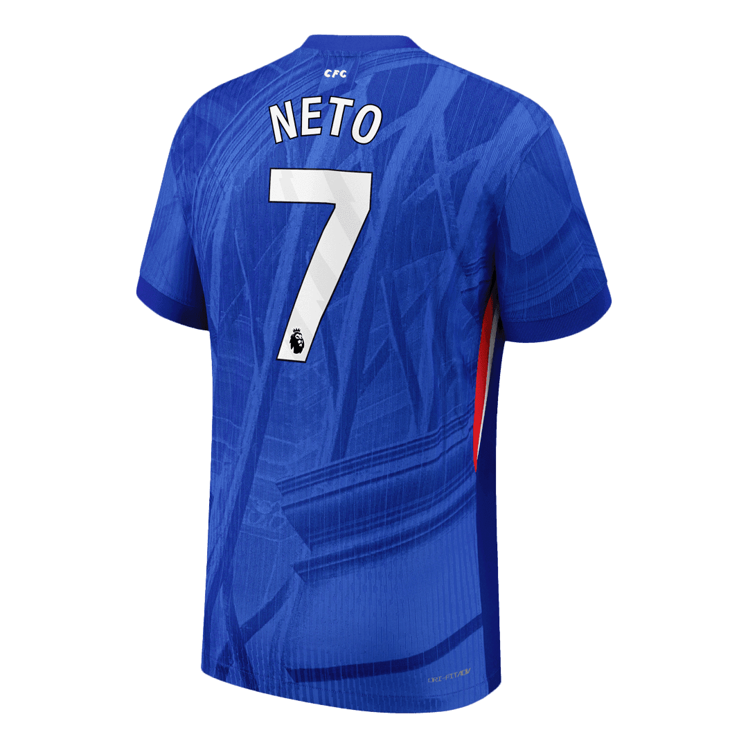 Męska Koszulka Domowa Chelsea NETO #7 Wersja Piłkarska 2025/26 - Slim Fit - Topowe Koszulki Pilkarskie Sklep Internetowy