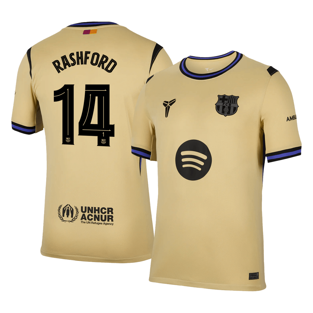 Męska Koszulka Wyjazdowa FC Barcelona  x Kobe Bryant RASHFORD #14 2025/26 - UCL