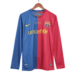 Koszulka Retro Domowa Barcelona Długi Rękaw 2008/09 - UCL Final - Topowe Koszulki Pilkarskie Sklep Internetowy