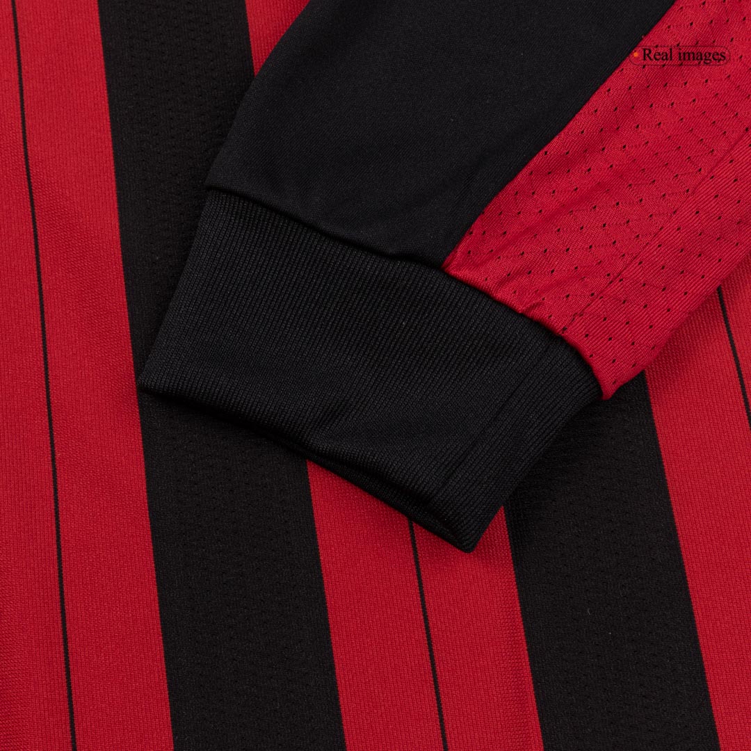 Męska Koszulka Retro Domowa AC Milan 2013/14 z Długim Rękawem