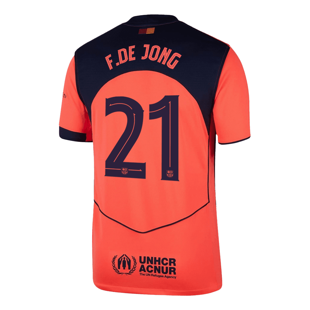 Męska Koszulka Trzecia Wyjazdowa Barcelona F.DE JONG #21 2025/26 - UCL - Topowe Koszulki Pilkarskie Sklep Internetowy