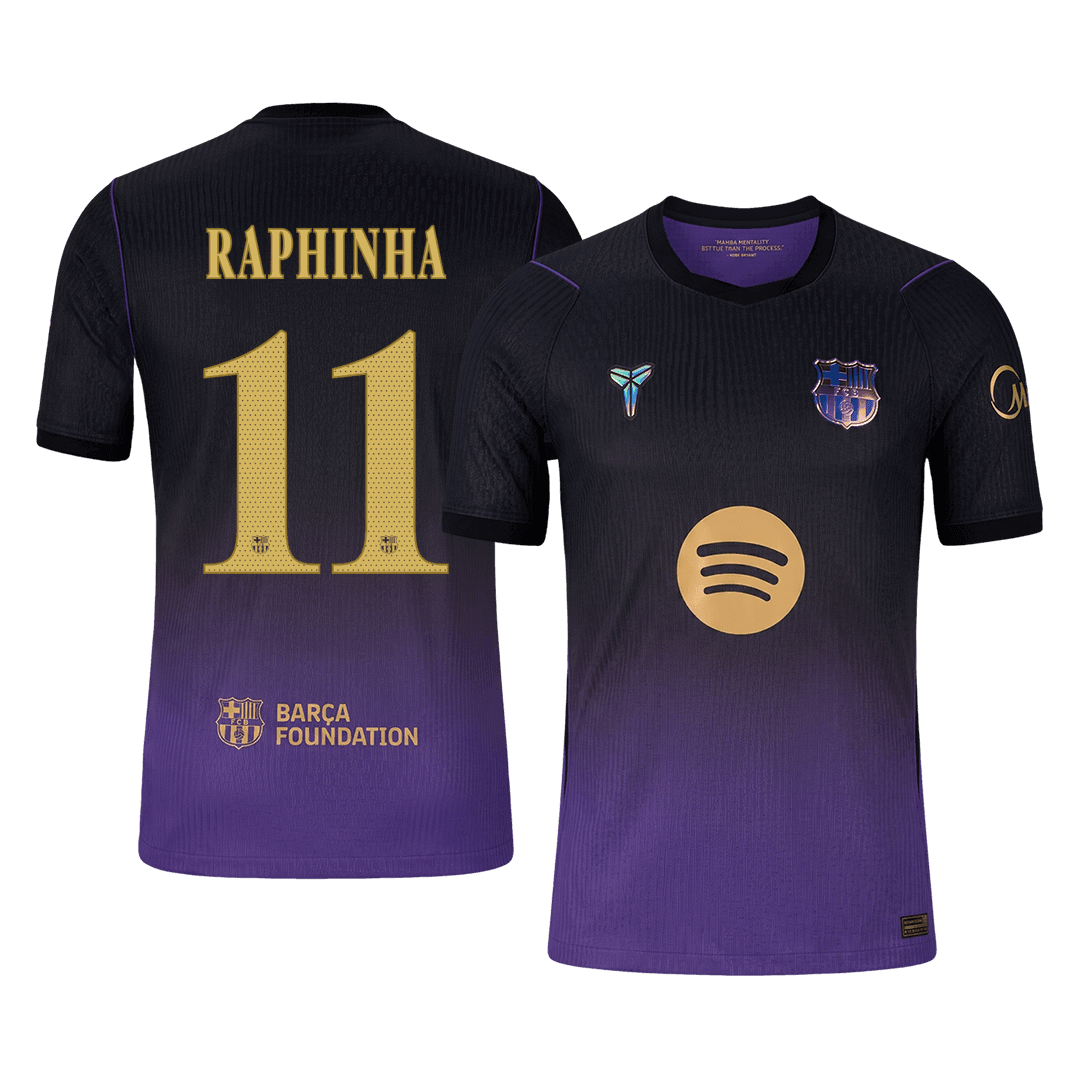 Męska wyjazdowa koszulka FC Barcelony 2026/27 – RAPHINHA #11 (wersja zawodnicza, UCL)