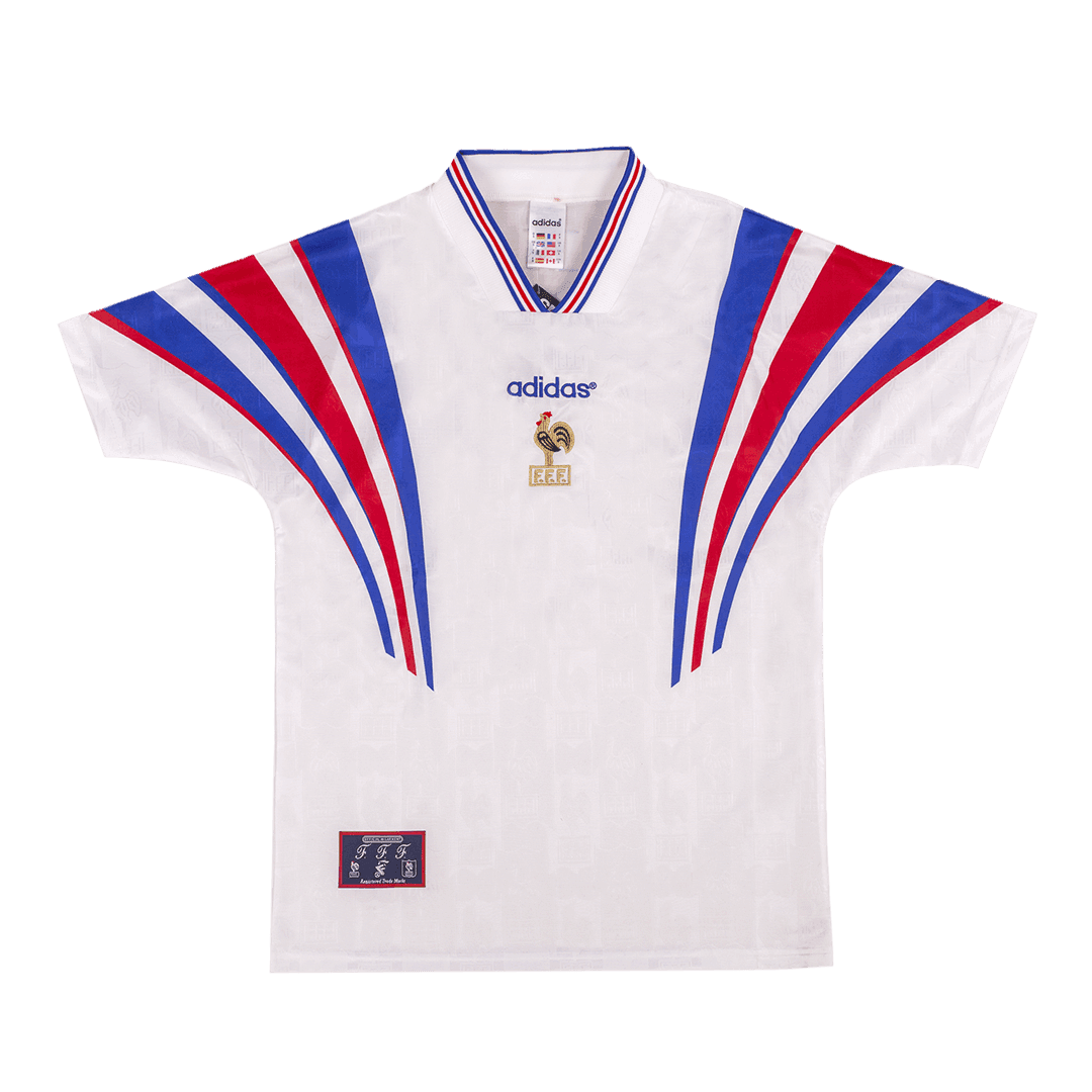Męska Koszulka Retro Wyjazdowa France 1996 - Topowe Koszulki Pilkarskie Sklep Internetowy