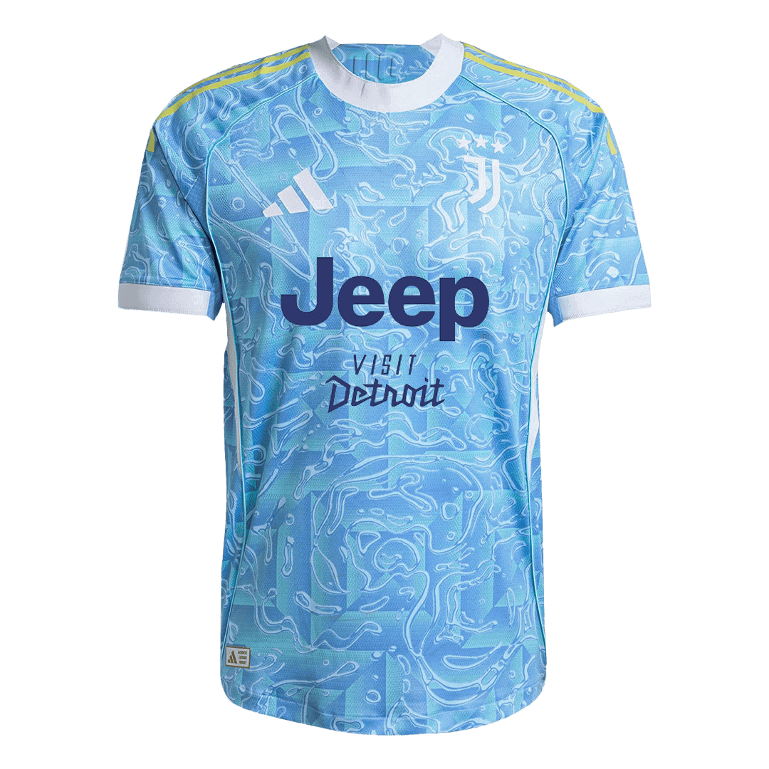 Męska Koszulka Wyjazdowa Juventus Wersja Piłkarska 2025/26 - Slim Fit - Topowe Koszulki Pilkarskie Sklep Internetowy