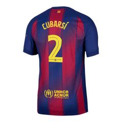 Męska Koszulka Domowa Barcelona CUBARSÍ #2 Wersja Piłkarska 2025/26 - UCL - Slim Fit - Topowe Koszulki Pilkarskie Sklep Internetowy