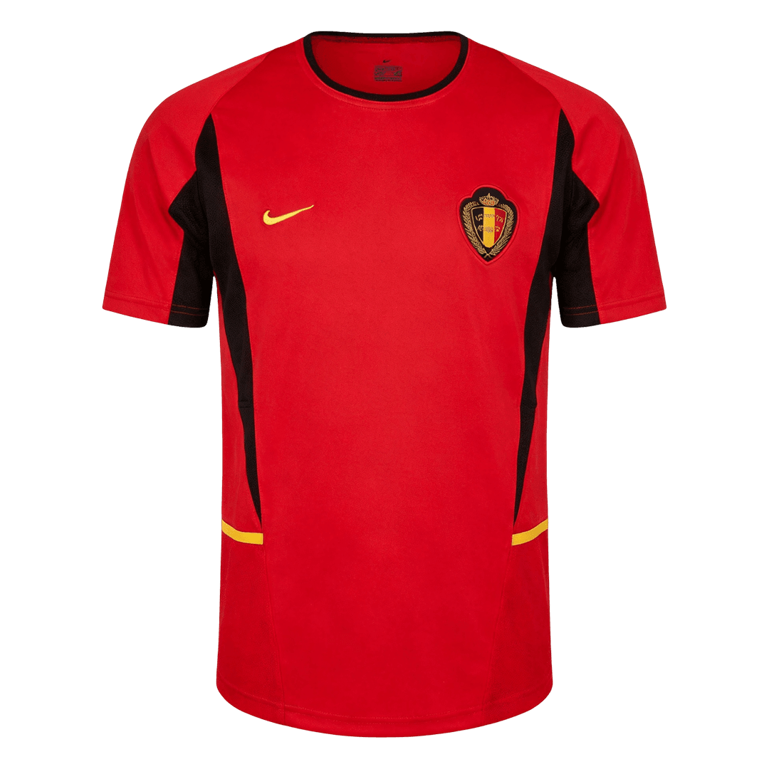 Męska koszulka Belgii domowa Retro - Mundial 2002