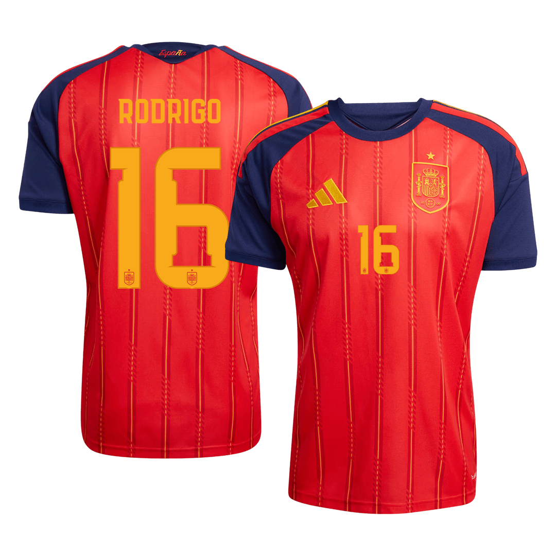 Męska koszulka Hiszpanii domowa RODRIGO #16 - Mundial 2026 [PREMIUM]