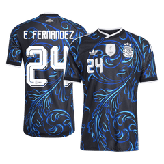 Męska wyjazdowa koszulka Argentyny Mundial 2026 – E. FERNANDEZ #24 (wersja zawodnicza)