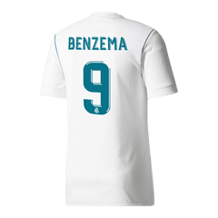 Męska Koszulka Retro Domowa Real Madryt BENZEMA #9 2017/18 - Topowe Koszulki Pilkarskie Sklep Internetowy