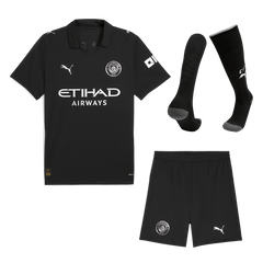 Męski Zestaw Wyjazdowa Manchester City (Koszulka + Spodenki + Skarpety) 2025/26